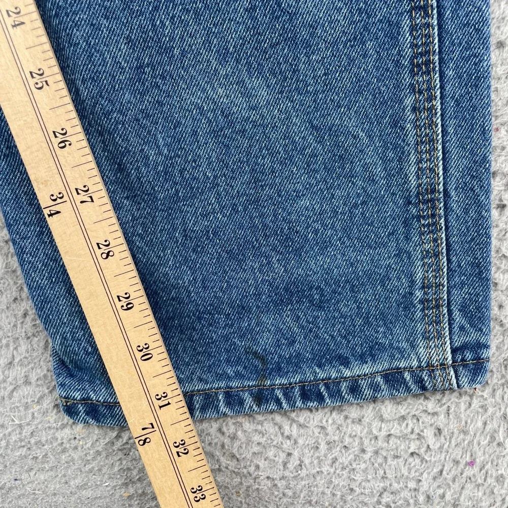 Carhartt Jeans Mens 36x32 Blue B171-DST Relaxed Fit Carpenter Work Denim